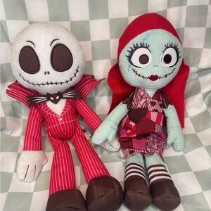 Disney The Nightmare Before Christmas Jack Skellington & Sally Plush Set